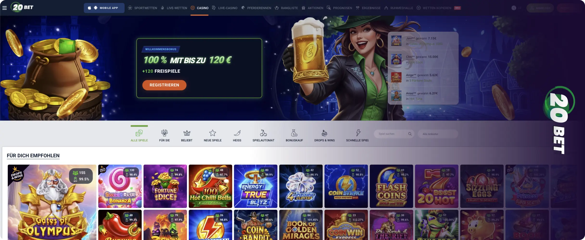 20Bet Online-Casino
